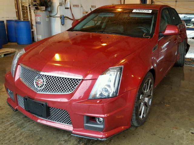 1G6DN57P890171758 - 2009 CADILLAC CTS-V RED photo 2