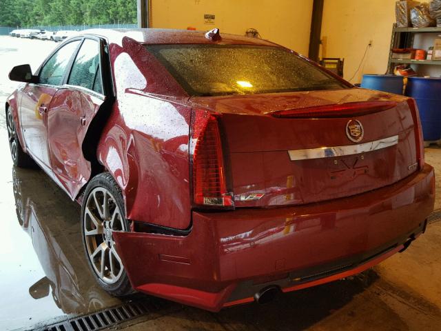 1G6DN57P890171758 - 2009 CADILLAC CTS-V RED photo 3