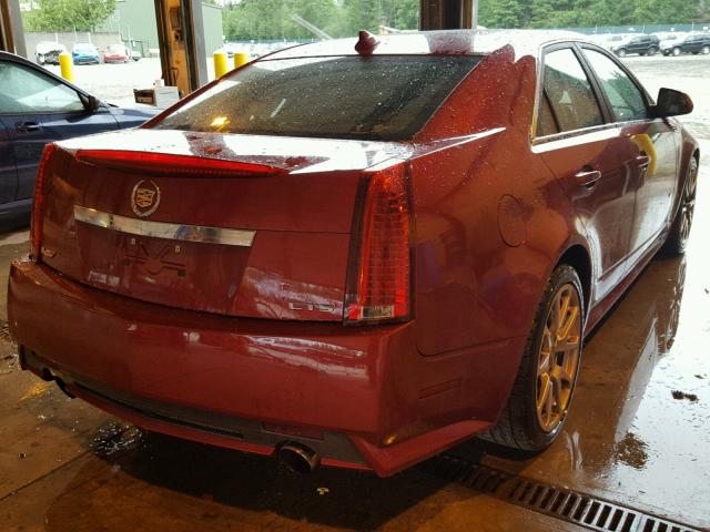 1G6DN57P890171758 - 2009 CADILLAC CTS-V RED photo 4