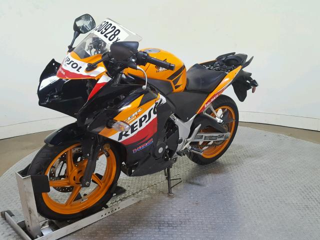 MLHMC4105D5302260 - 2013 HONDA CBR250 R ORANGE photo 4