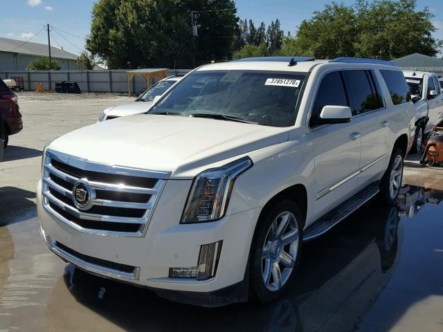 1GYS3HKJ2FR298716 - 2015 CADILLAC ESCALADE E WHITE photo 2