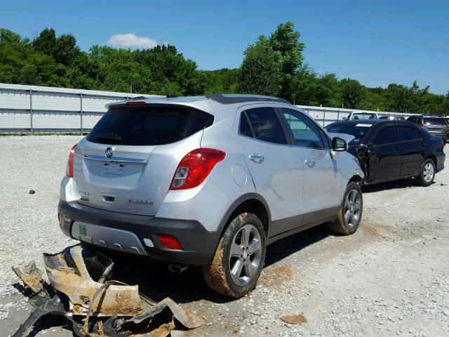 KL4CJBSB7EB517063 - 2014 BUICK ENCORE CON SILVER photo 4