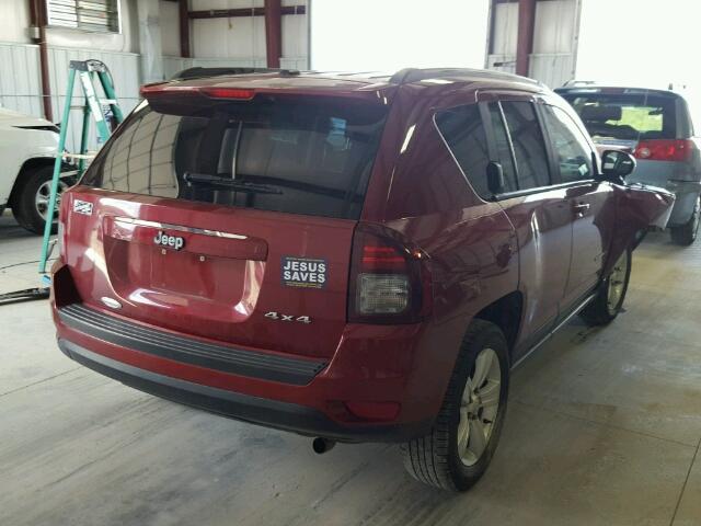 1C4NJDEB6ED858903 - 2014 JEEP COMPASS LA RED photo 4