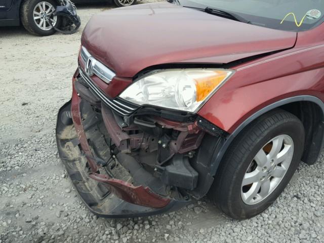 JHLRE38708C043018 - 2008 HONDA CR-V EXL MAROON photo 9