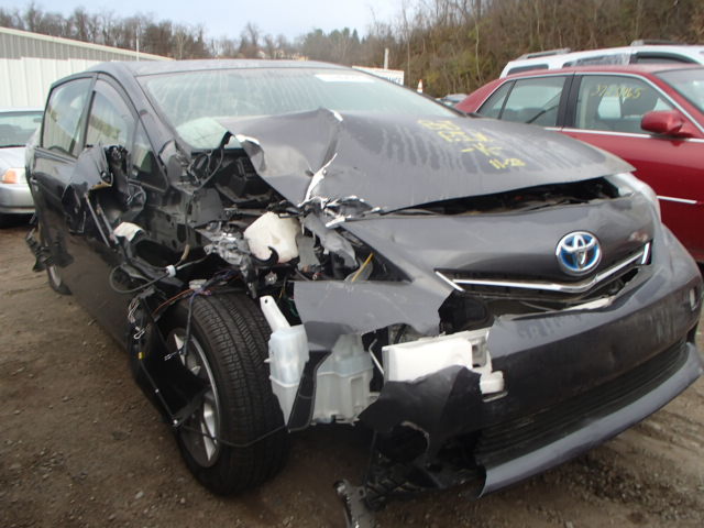 JTDZN3EU2EJ005711 - 2014 TOYOTA PRIUS V GRAY photo 1