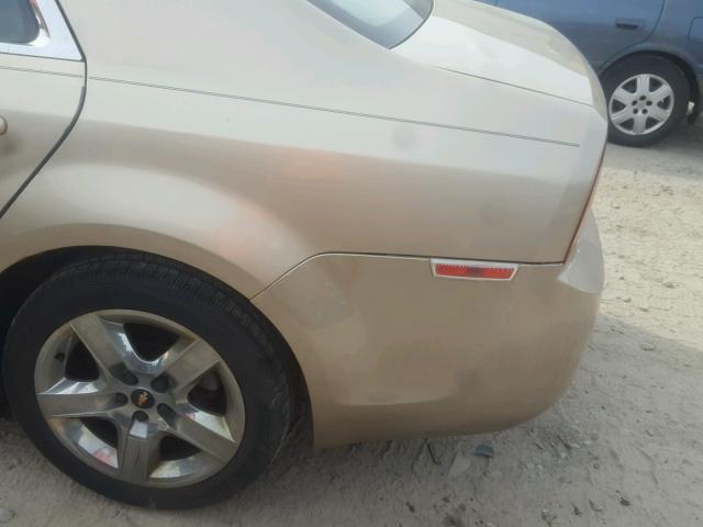 1G1ZH57B28F197470 - 2008 CHEVROLET MALIBU 1LT BEIGE photo 9