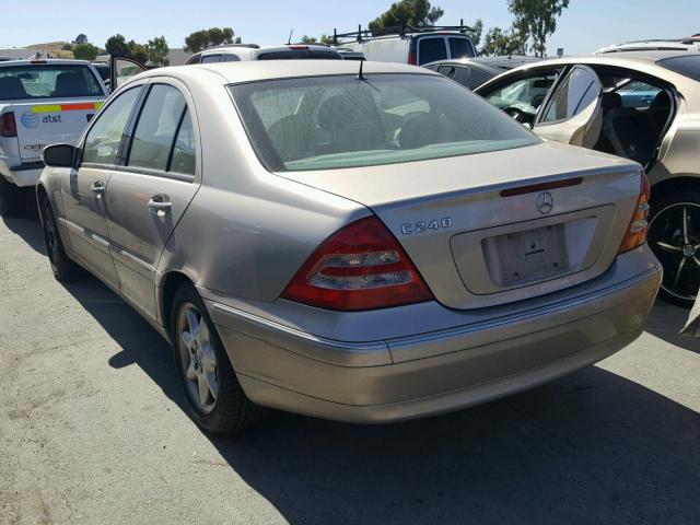 WDBRF61J82F200543 - 2002 MERCEDES-BENZ C 240 GOLD photo 3