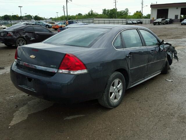 2G1WF5EK4B1295233 - 2011 CHEVROLET IMPALA GRAY photo 4