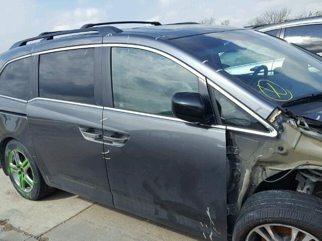 5FNRL5H62CB118366 - 2012 HONDA ODYSSEY GRAY photo 9