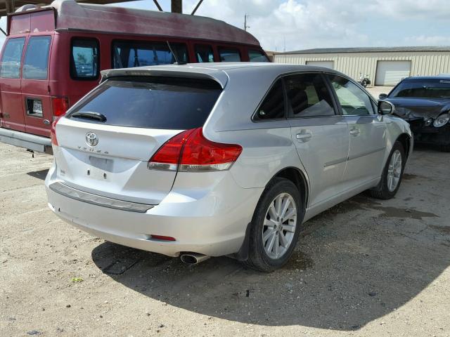 4T3ZE11A59U007539 - 2009 TOYOTA VENZA BASE SILVER photo 4