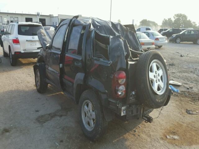 1J4GL48KX7W529993 - 2007 JEEP LIBERTY SP BLACK photo 3