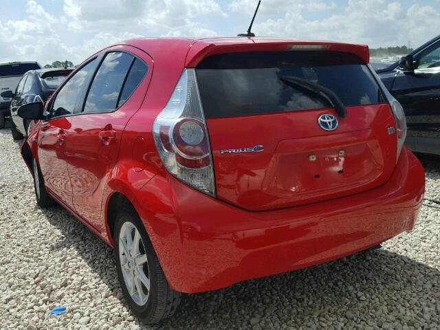 JTDKDTB37C1019682 - 2012 TOYOTA PRIUS C RED photo 3