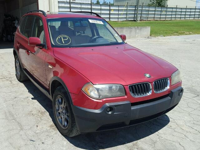 WBXPA73454WB25071 - 2004 BMW X3 2.5I RED photo 1