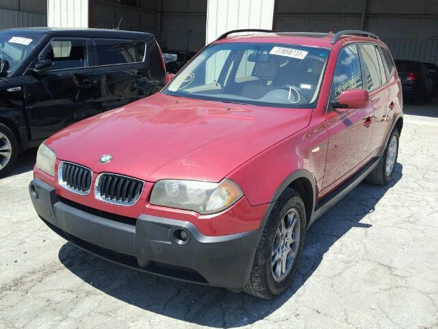 WBXPA73454WB25071 - 2004 BMW X3 2.5I RED photo 2