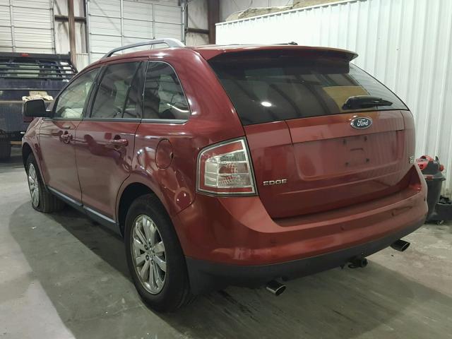 2FMDK49C87BB41063 - 2007 FORD EDGE SEL P MAROON photo 3