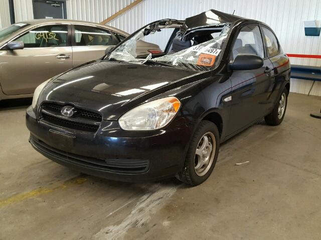 KMHCM36C78U104036 - 2008 HYUNDAI ACCENT BLACK photo 2