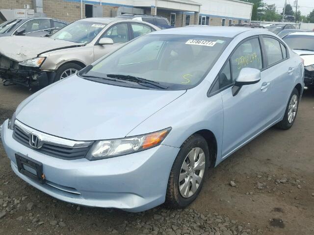 19XFB2F52CE062885 - 2012 HONDA CIVIC LX BLUE photo 2