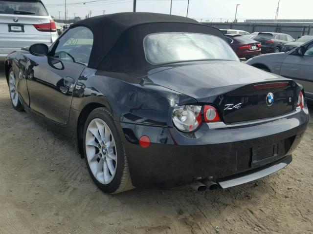 4USBT33505LS57488 - 2005 BMW Z4 2.5 BLACK photo 3