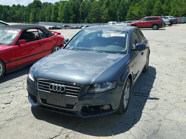 WAULF78K29N034044 - 2009 AUDI A4 GRAY photo 2