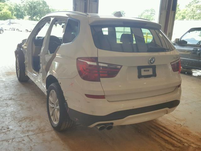 5UXWZ7C39H0V87307 - 2017 BMW X3 SDRIVE2 WHITE photo 3