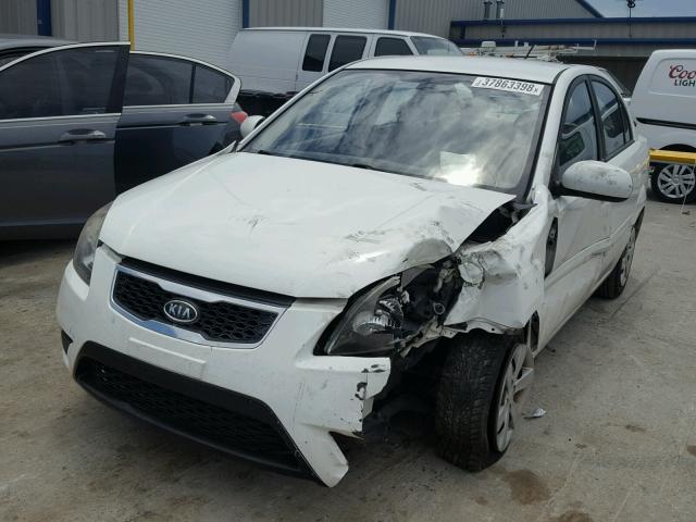 KNADH4A35A6650660 - 2010 KIA RIO LX WHITE photo 2