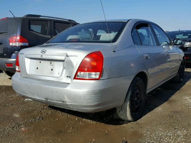 KMHDN45D51U215238 - 2001 HYUNDAI ELANTRA GL SILVER photo 4