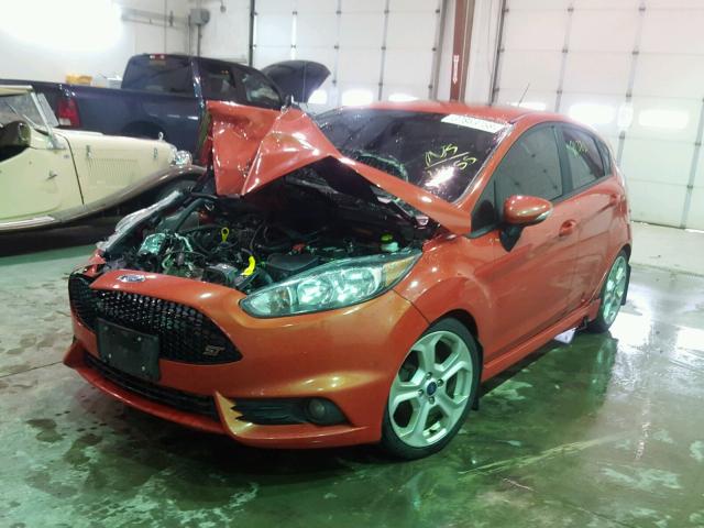 3FADP4GX1FM224655 - 2015 FORD FIESTA ST ORANGE photo 2