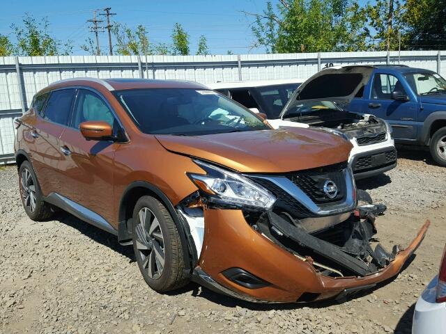 5N1AZ2MH4HN109688 - 2017 NISSAN MURANO S ORANGE photo 1