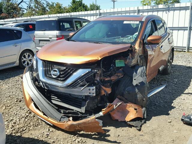 5N1AZ2MH4HN109688 - 2017 NISSAN MURANO S ORANGE photo 2