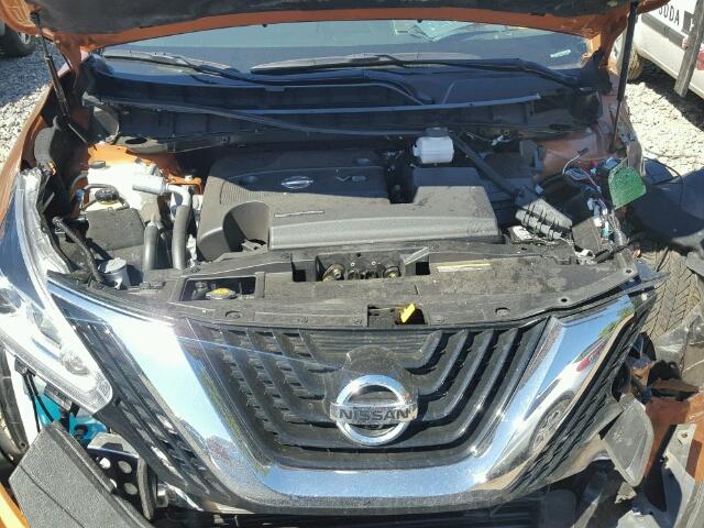 5N1AZ2MH4HN109688 - 2017 NISSAN MURANO S ORANGE photo 7