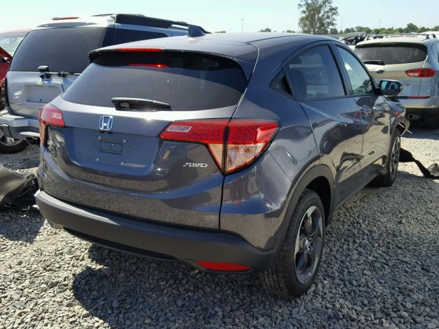 3CZRU6H59JG716515 - 2018 HONDA HR-V EX GRAY photo 4