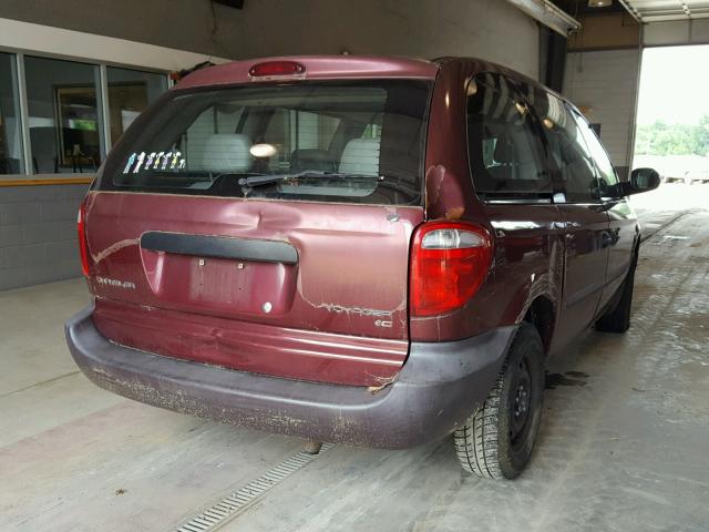 1C8GJ15B62B604427 - 2002 CHRYSLER VOYAGER EC ბურგუნდია ფოტო 4