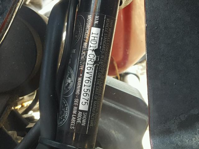 1HD1FCR16VY615675 - 1997 HARLEY-DAVIDSON FLHTCUI RED photo 10