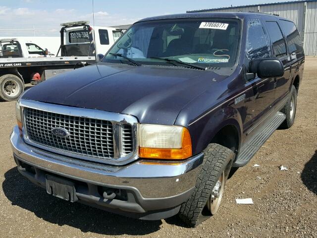 1FMNU41S9YEA90471 - 2000 FORD EXCURSION BLUE photo 2