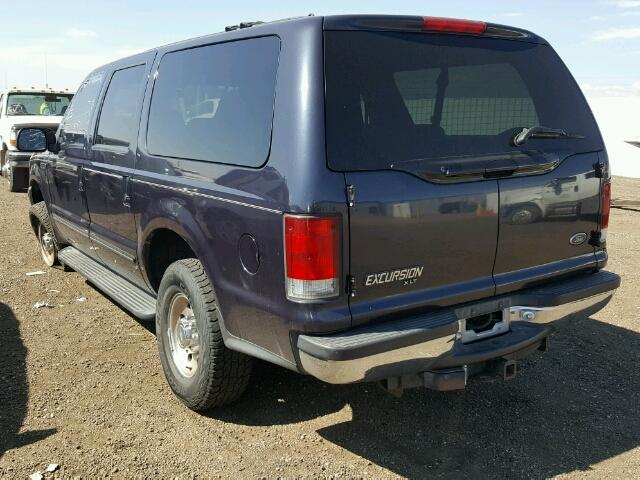 1FMNU41S9YEA90471 - 2000 FORD EXCURSION BLUE photo 3