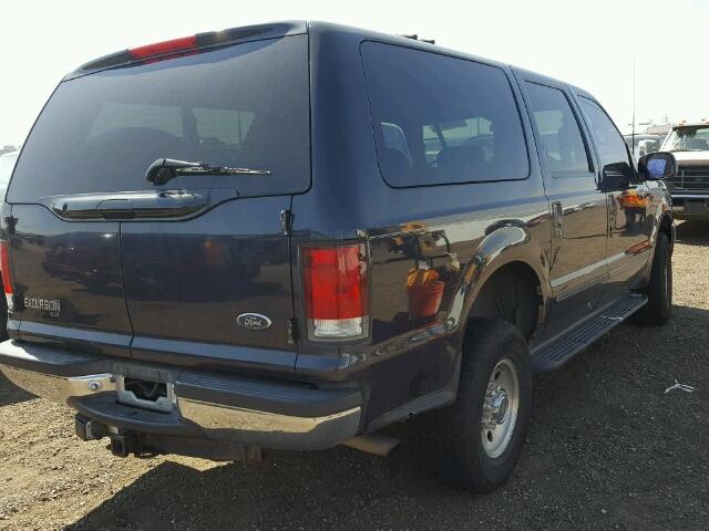 1FMNU41S9YEA90471 - 2000 FORD EXCURSION BLUE photo 4