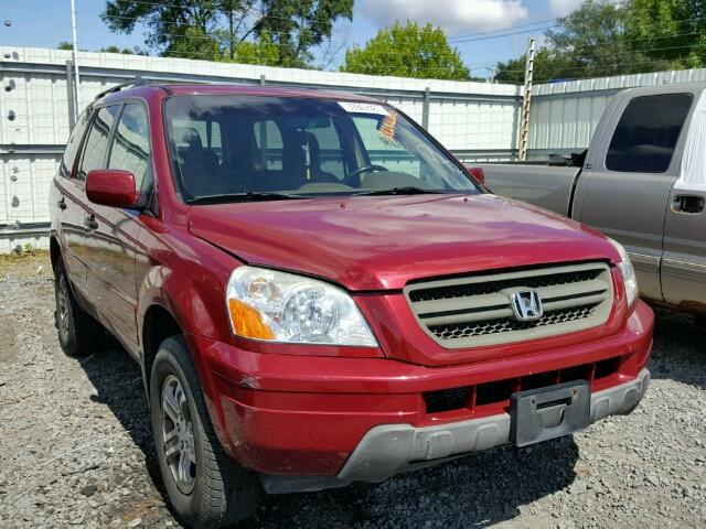 5FNYF18484B005193 - 2004 HONDA PILOT EX RED photo 1