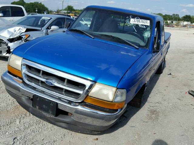 1FTYR14U5WTA02314 - 1998 FORD RANGER BLUE photo 2