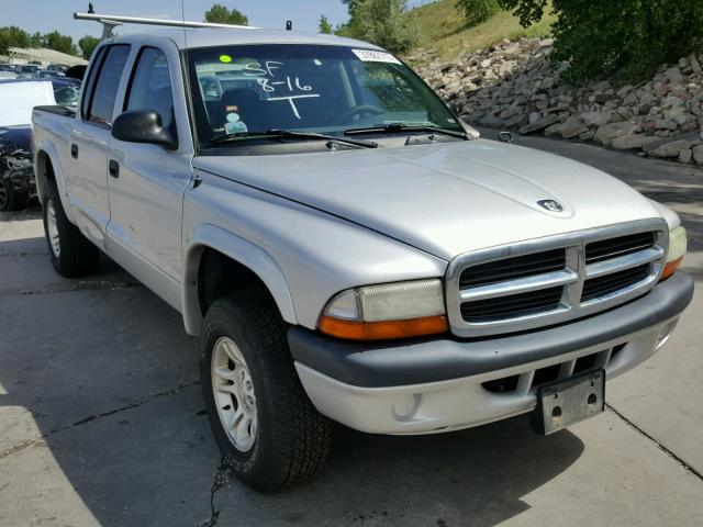 1D7HG38N24S525657 - 2004 DODGE DAKOTA QUA SILVER photo 1