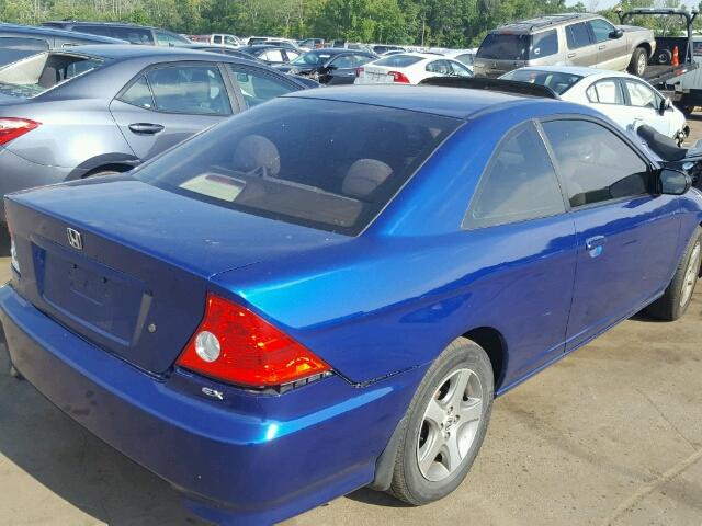 1HGEM22924L001433 - 2004 HONDA CIVIC EX BLUE photo 4