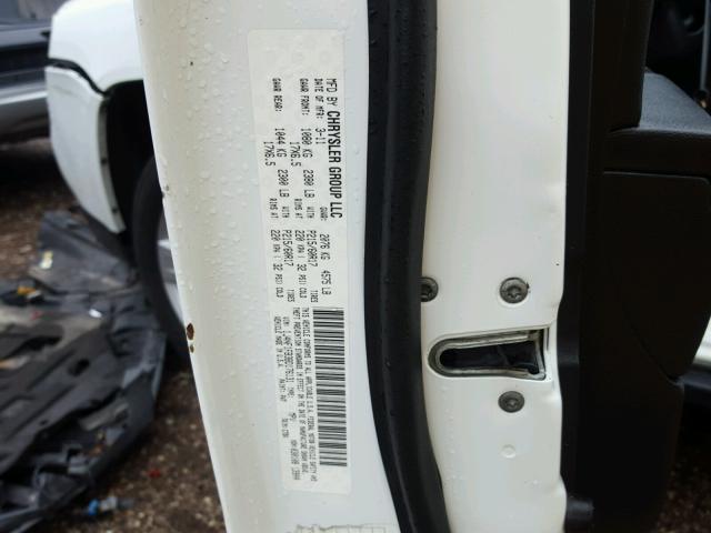 1J4NF1FB3BD176131 - 2011 JEEP COMPASS SP WHITE photo 10