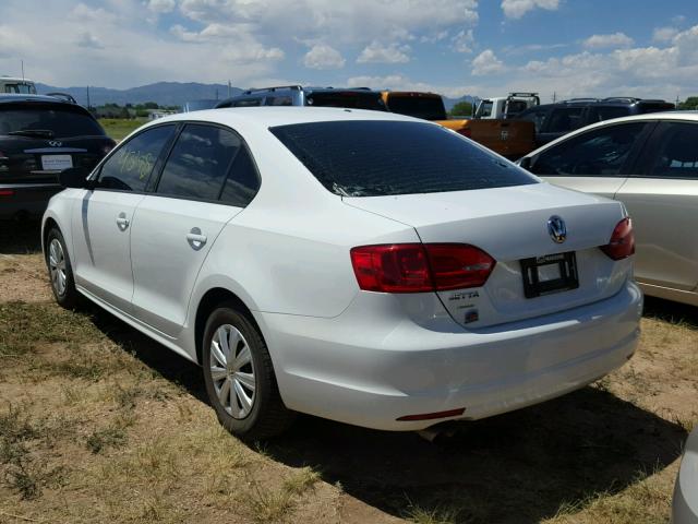 3VW2K7AJ7EM291858 - 2014 VOLKSWAGEN JETTA BASE 白色 照片 3