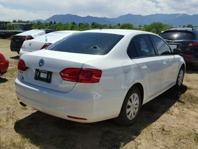 3VW2K7AJ7EM291858 - 2014 VOLKSWAGEN JETTA BASE 白色 照片 4