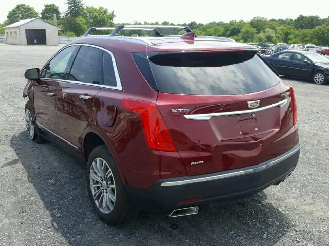 1GYKNDRS4HZ281954 - 2017 CADILLAC XT5 LUXURY BURGUNDY photo 3