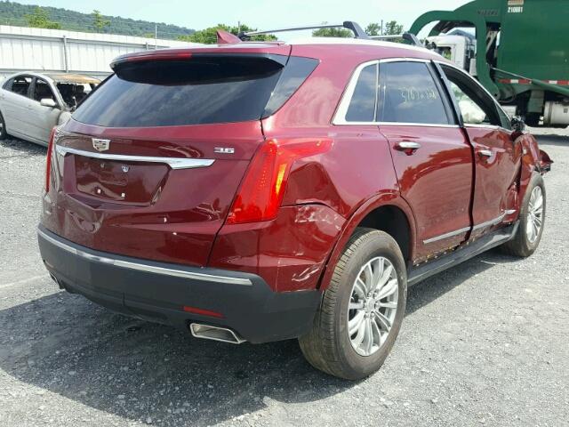 1GYKNDRS4HZ281954 - 2017 CADILLAC XT5 LUXURY BURGUNDY photo 4