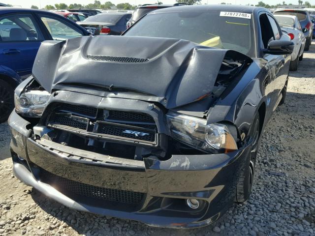 2C3CDXEJ1DH712938 - 2013 DODGE CHARGER SR BLACK photo 2