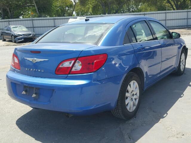 1C3LC46K08N211738 - 2008 CHRYSLER SEBRING LX BLUE photo 4