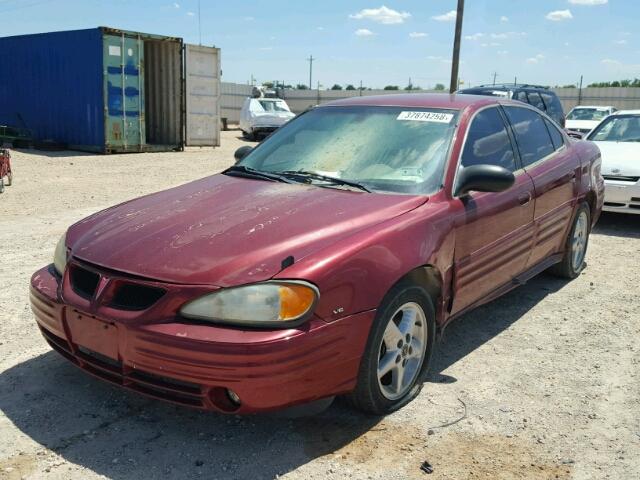 1G2NF52E32M637345 - 2002 PONTIAC GRAND AM S Tünd qırmızı foto 2