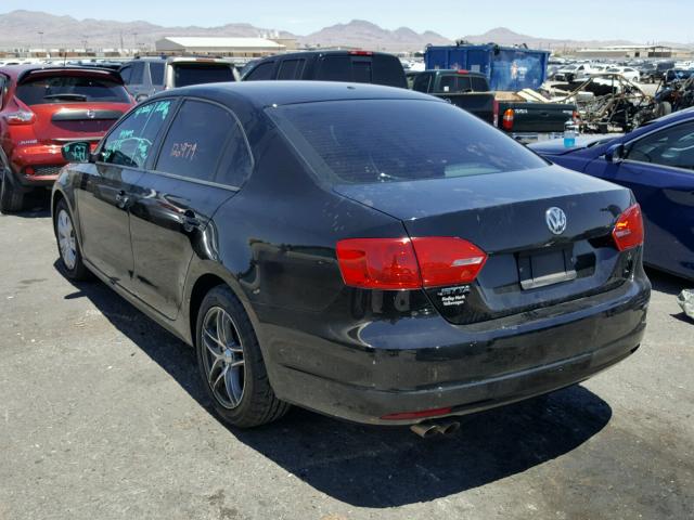 3VW2K7AJ4CM402654 - 2012 VOLKSWAGEN JETTA BASE 黑色 照片 3