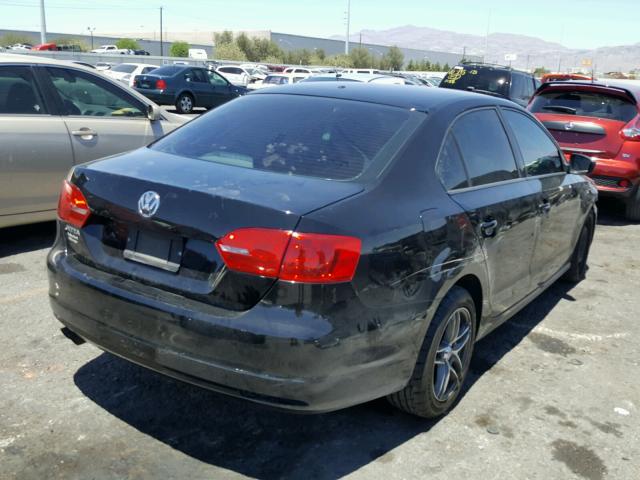 3VW2K7AJ4CM402654 - 2012 VOLKSWAGEN JETTA BASE 黑色 照片 4